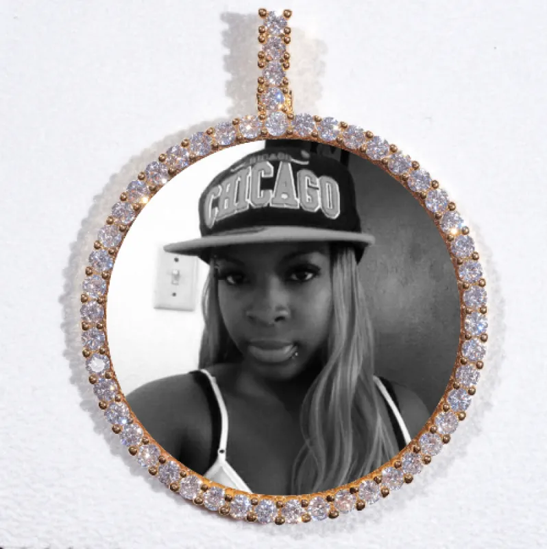 LARGE 3D CIRCLE CUSTOM PICTURE PENDANT sold by The GUU Shop