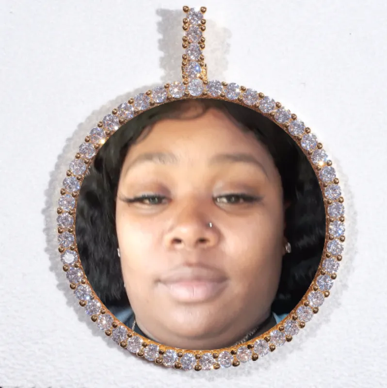 LARGE 3D CIRCLE CUSTOM PICTURE PENDANT sold by The GUU Shop