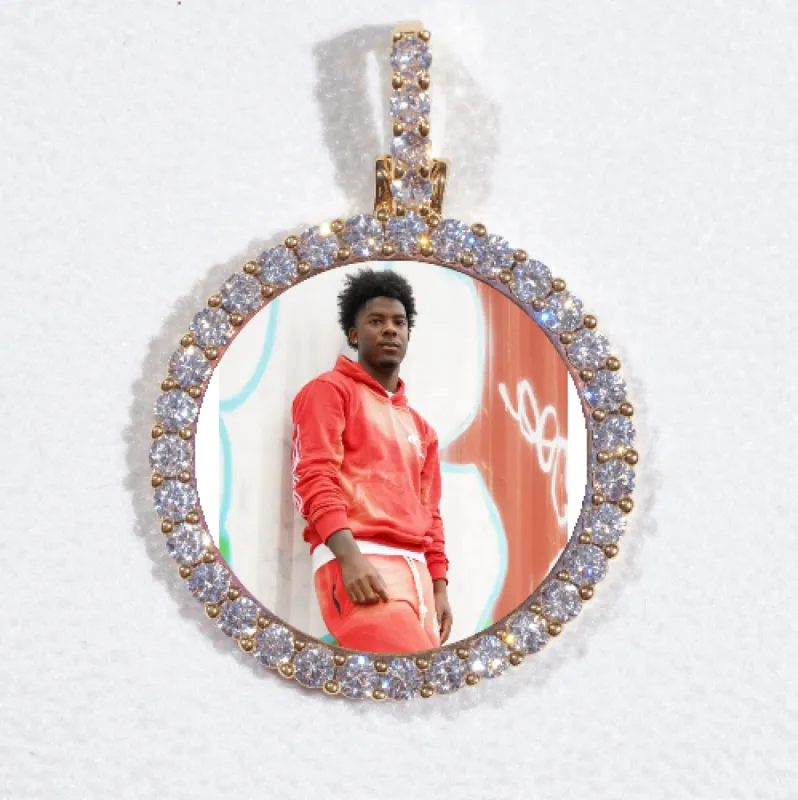 3D CIRCLE CUSTOM PICTURE PENDANT SMALL SIZE sold by The GUU Shop