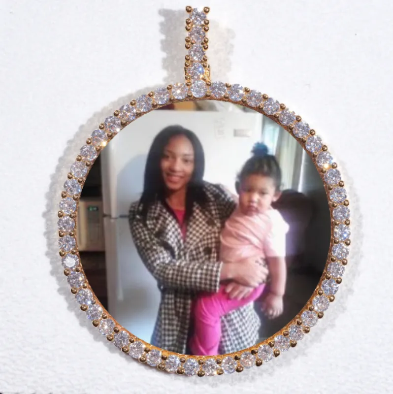 LARGE 3D CIRCLE CUSTOM PICTURE PENDANT sold by The GUU Shop