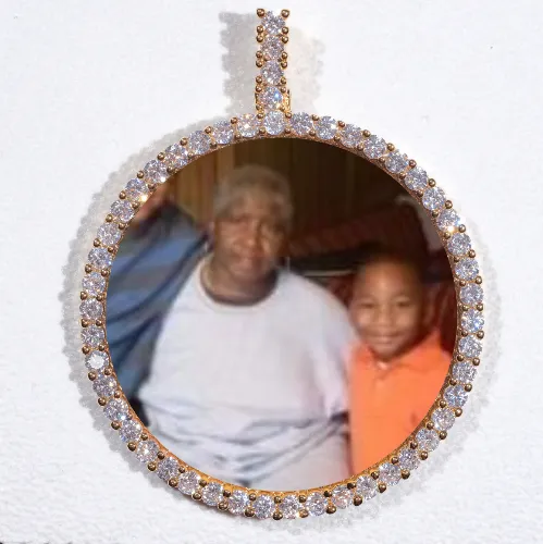 LARGE 3D CIRCLE CUSTOM PICTURE PENDANT sold by The GUU Shop