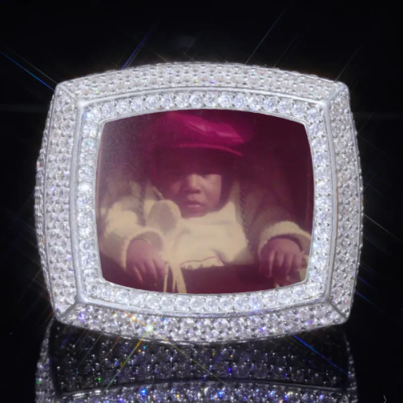 3D CUSTOM PICTURE ICED RING sold by The GUU Shop