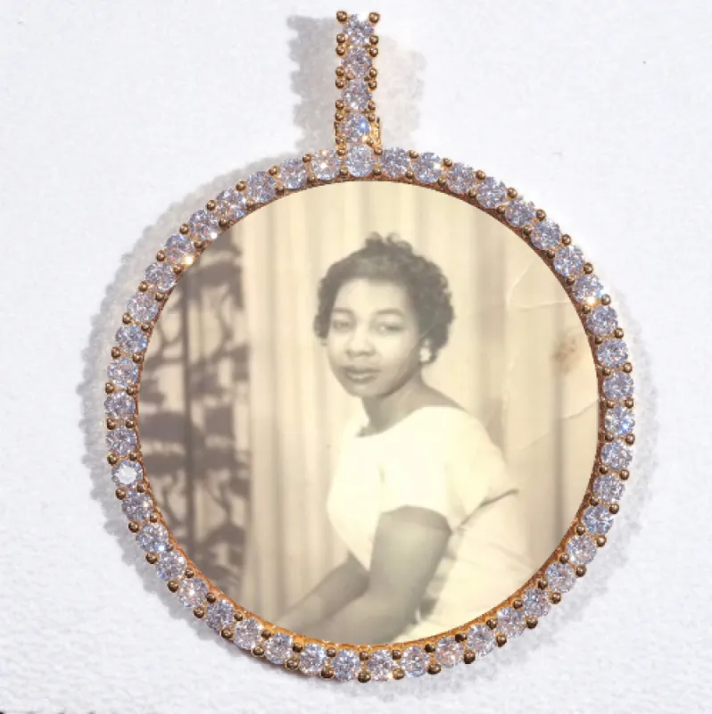 LARGE 3D CIRCLE CUSTOM PICTURE PENDANT sold by The GUU Shop