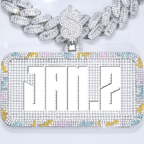 CUSTOM LETTER NECKLACE 3D COLORFUL SQUARE sold by The GUU Shop