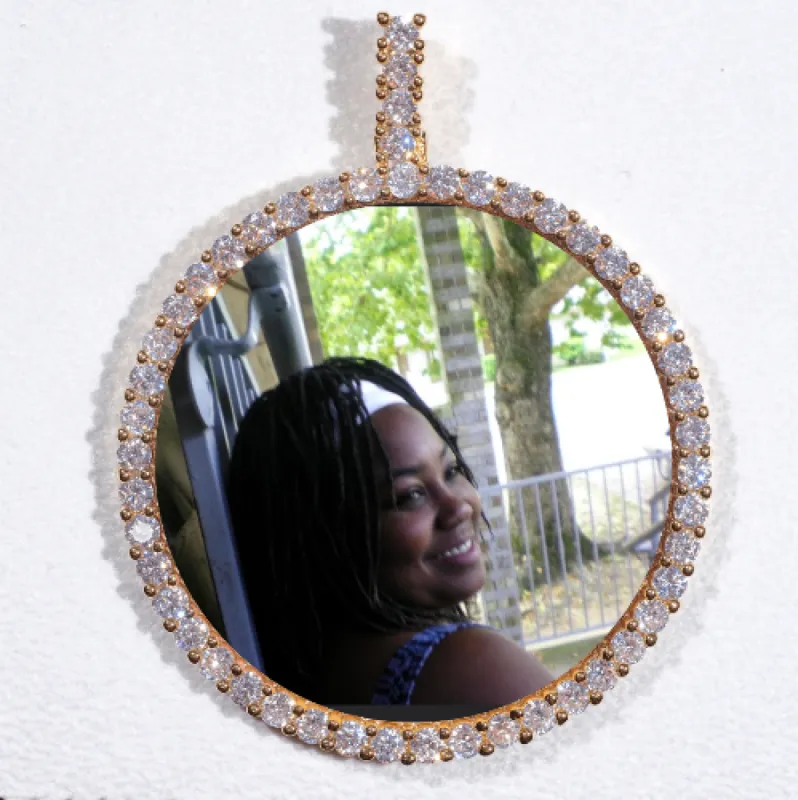 LARGE 3D CIRCLE CUSTOM PICTURE PENDANT sold by The GUU Shop