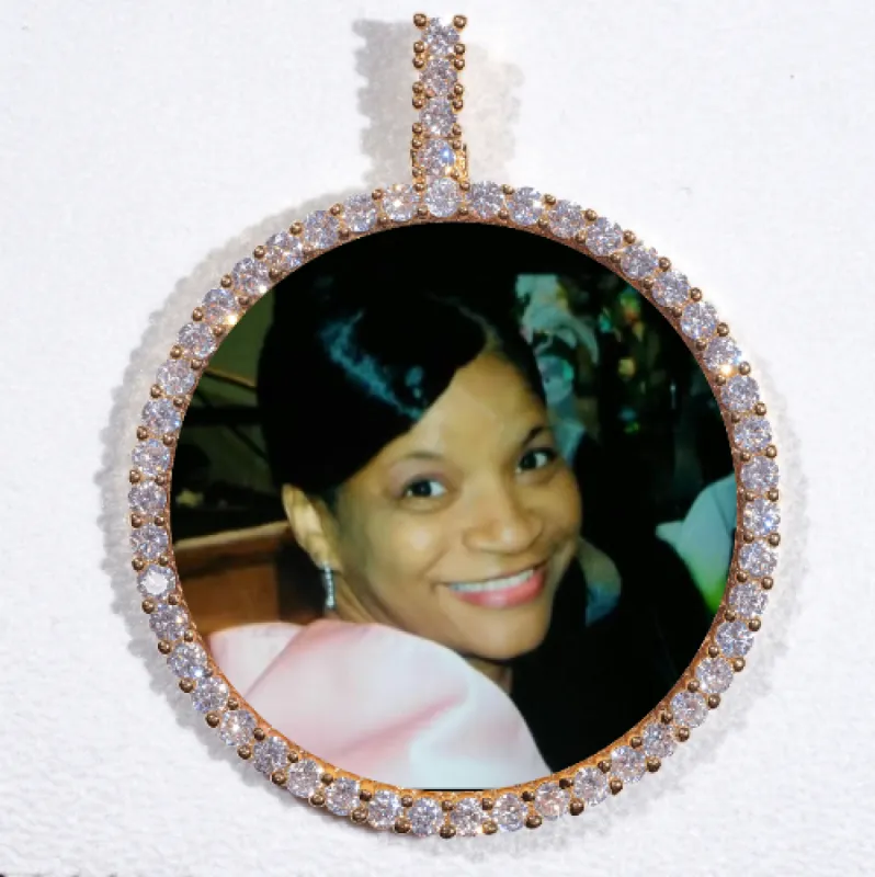 LARGE 3D CIRCLE CUSTOM PICTURE PENDANT sold by The GUU Shop