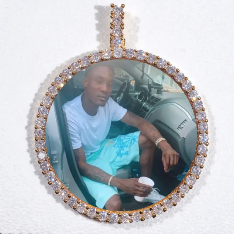 LARGE 3D CIRCLE CUSTOM PICTURE PENDANT sold by The GUU Shop