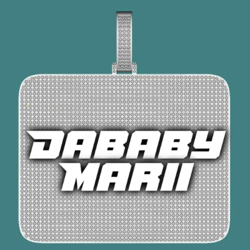 CUSTOM LETTER NECKLACE 3D BIG SQUARE sold by The GUU Shop