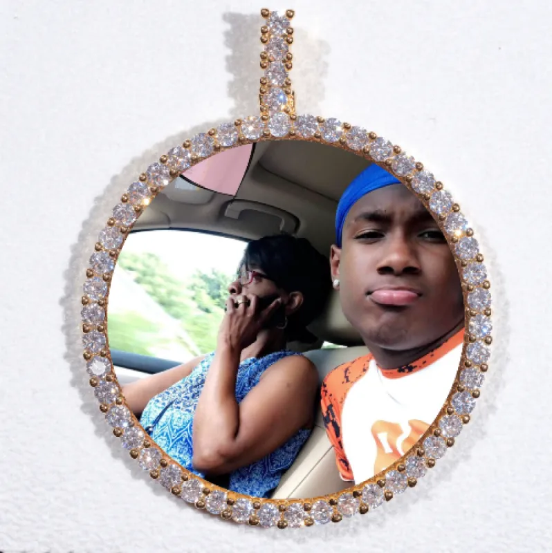 LARGE 3D CIRCLE CUSTOM PICTURE PENDANT sold by The GUU Shop