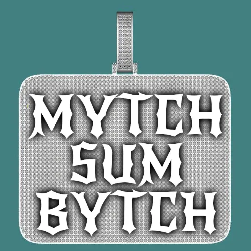 CUSTOM LETTER NECKLACE 3D BIG SQUARE sold by The GUU Shop