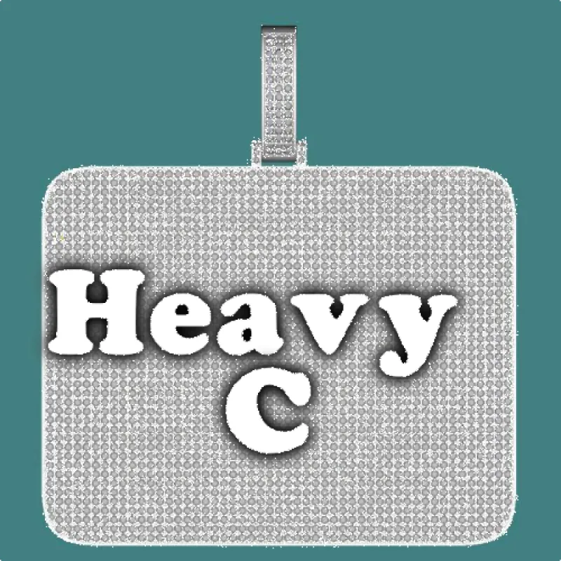 CUSTOM LETTER NECKLACE 3D BIG SQUARE sold by The GUU Shop