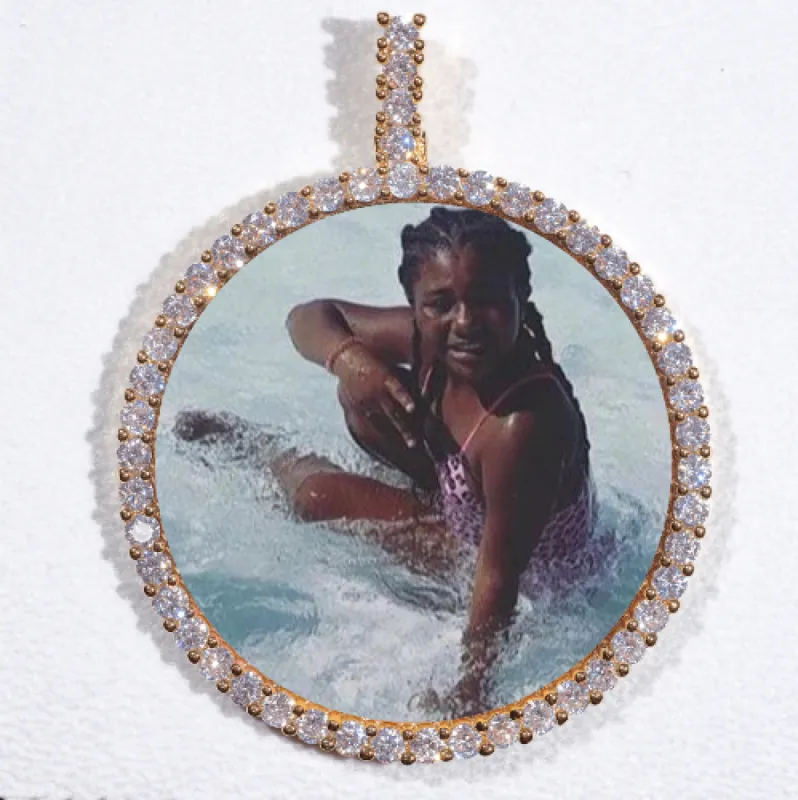 LARGE 3D CIRCLE CUSTOM PICTURE PENDANT sold by The GUU Shop