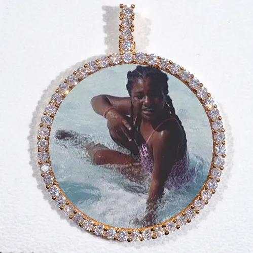 LARGE 3D CIRCLE CUSTOM PICTURE PENDANT sold by The GUU Shop