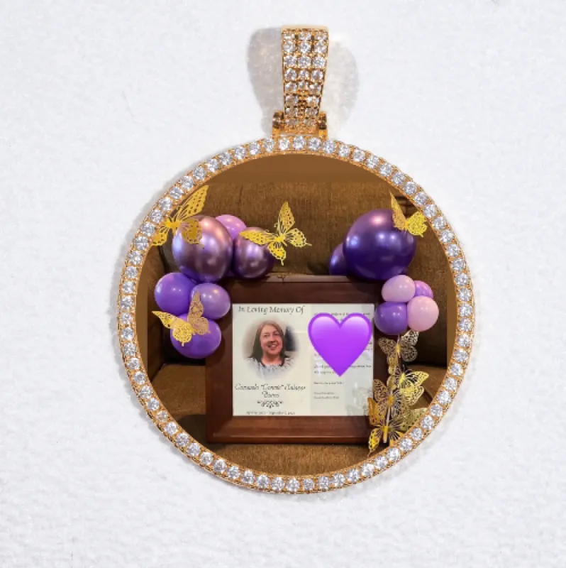 MEDIUM 3D CIRCLE CUSTOM PICTURE PENDANT sold by The GUU Shop