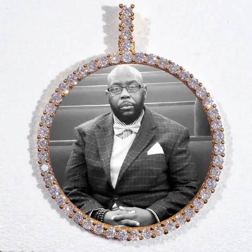 LARGE 3D CIRCLE CUSTOM PICTURE PENDANT sold by The GUU Shop