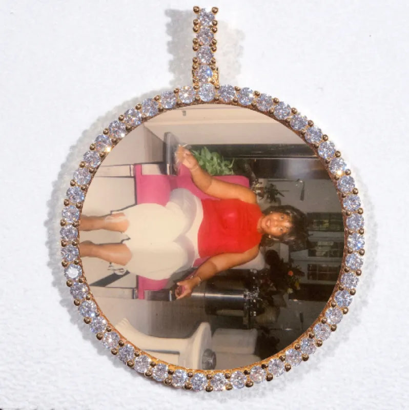 LARGE 3D CIRCLE CUSTOM PICTURE PENDANT sold by The GUU Shop