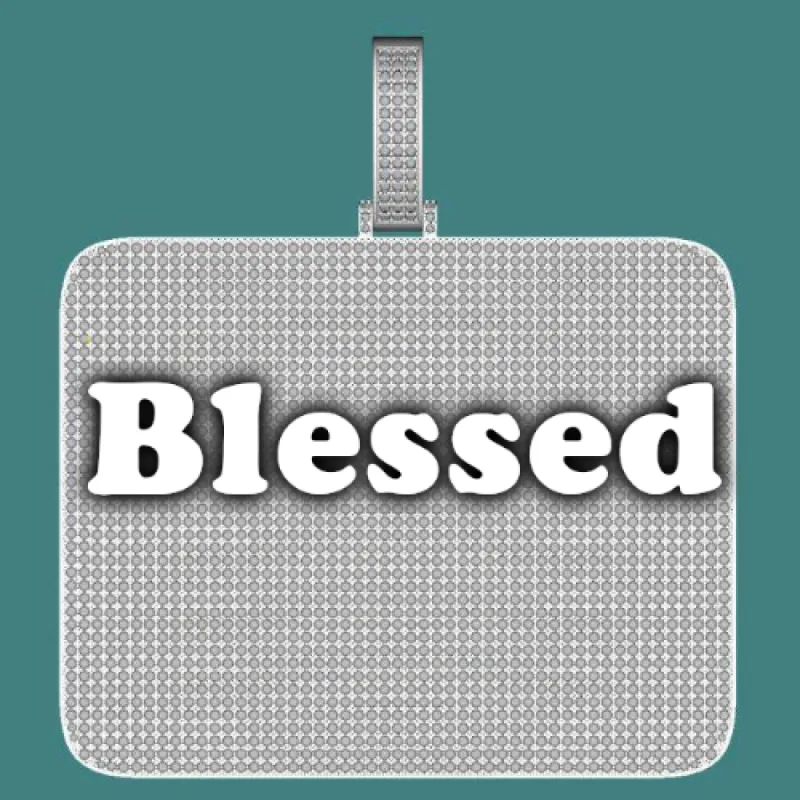 CUSTOM LETTER NECKLACE 3D BIG SQUARE sold by The GUU Shop