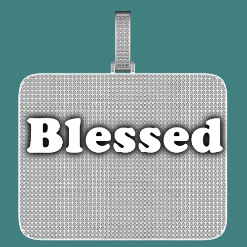 CUSTOM LETTER NECKLACE 3D BIG SQUARE sold by The GUU Shop