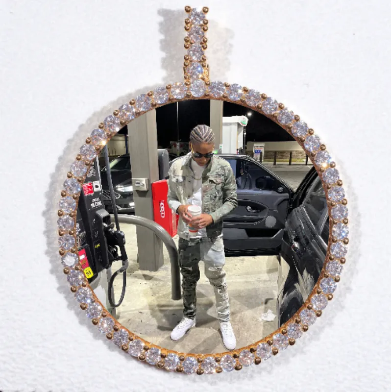 LARGE 3D CIRCLE CUSTOM PICTURE PENDANT sold by The GUU Shop