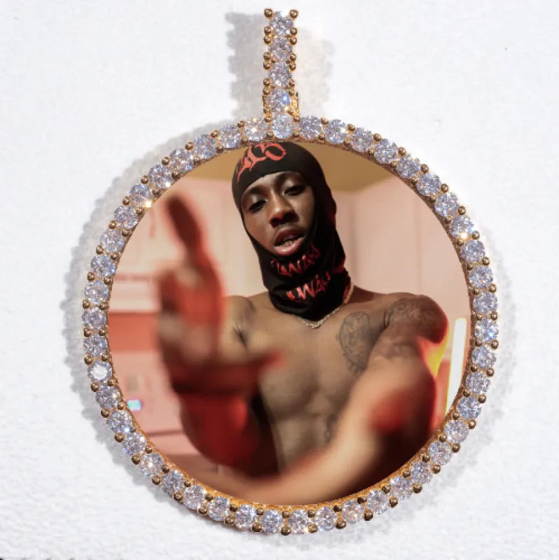 LARGE 3D CIRCLE CUSTOM PICTURE PENDANT made by The GUU Shop