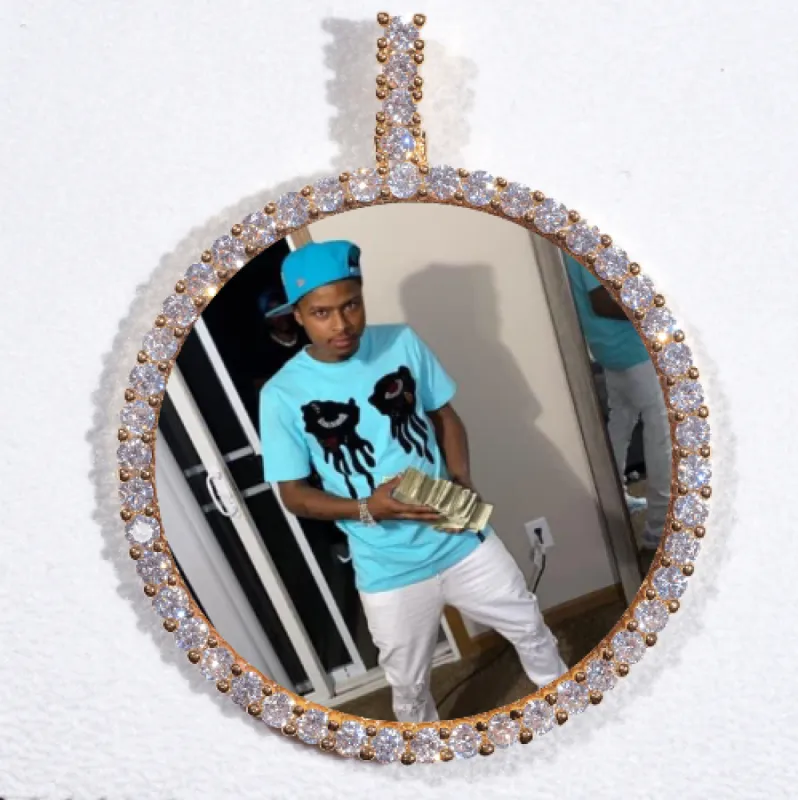 LARGE 3D CIRCLE CUSTOM PICTURE PENDANT sold by The GUU Shop