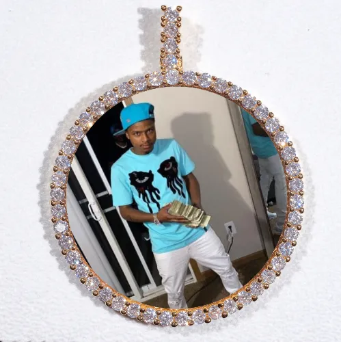 LARGE 3D CIRCLE CUSTOM PICTURE PENDANT sold by The GUU Shop