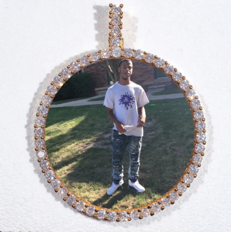 LARGE 3D CIRCLE CUSTOM PICTURE PENDANT sold by The GUU Shop