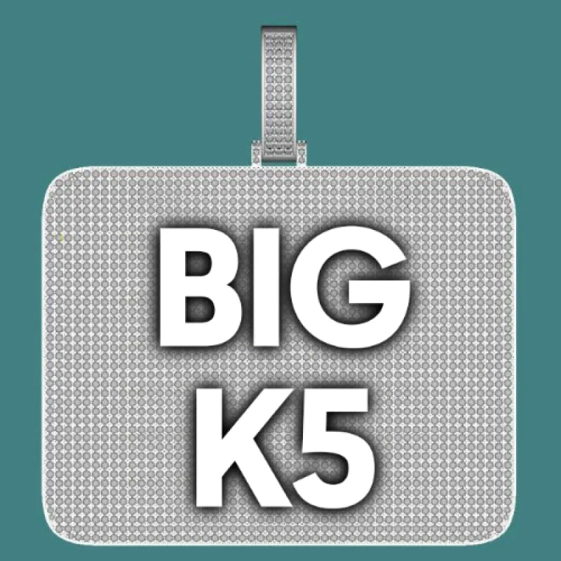 CUSTOM LETTER NECKLACE 3D BIG SQUARE sold by The GUU Shop