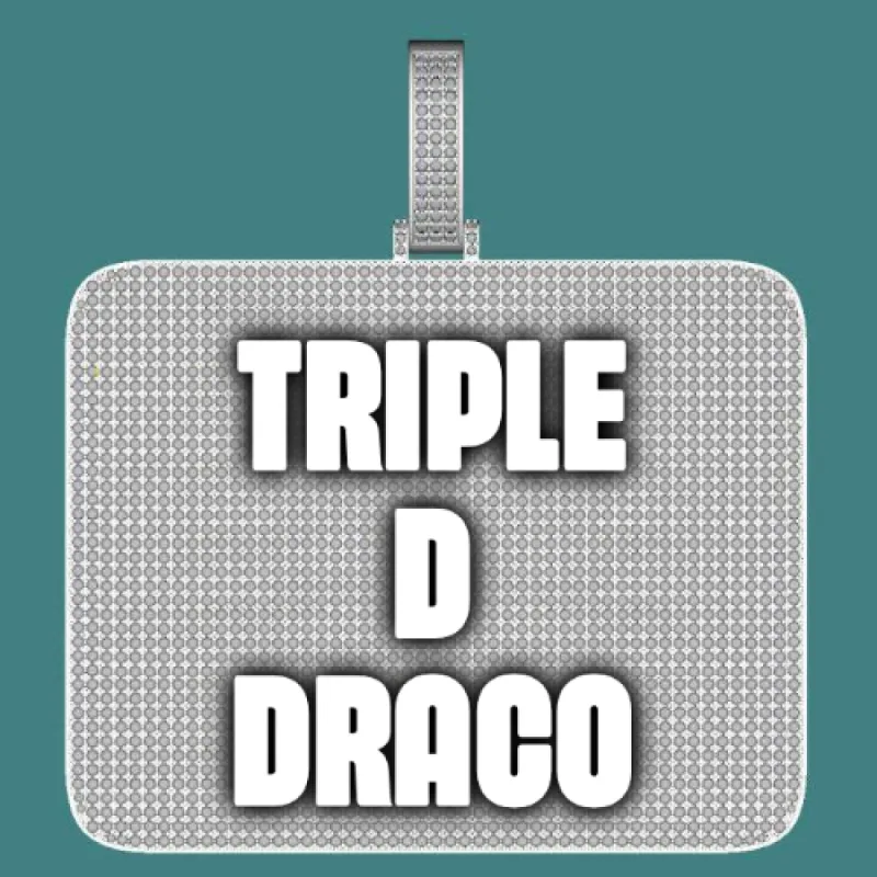 CUSTOM LETTER NECKLACE 3D BIG SQUARE sold by The GUU Shop