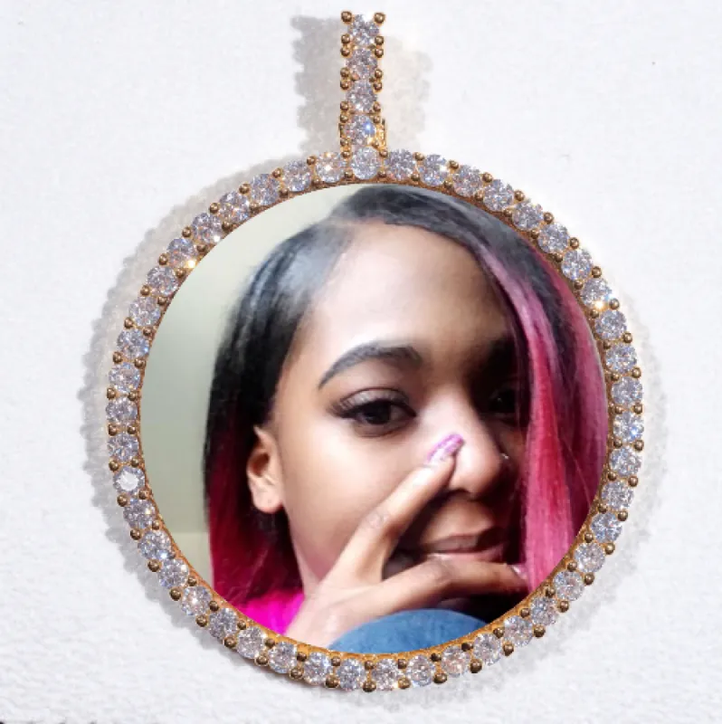 LARGE 3D CIRCLE CUSTOM PICTURE PENDANT sold by The GUU Shop