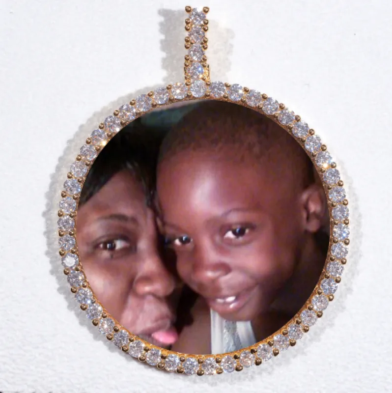LARGE 3D CIRCLE CUSTOM PICTURE PENDANT sold by The GUU Shop