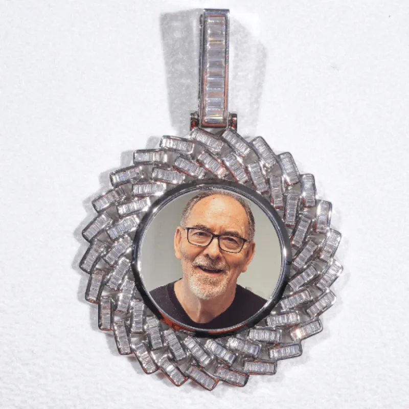 Large 3D Baguette Custom Picture Pendant sold by The GUU Shop