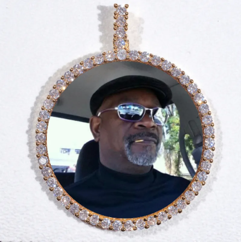 LARGE 3D CIRCLE CUSTOM PICTURE PENDANT sold by The GUU Shop