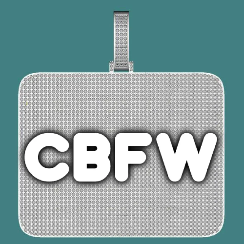 CUSTOM LETTER NECKLACE 3D BIG SQUARE sold by The GUU Shop