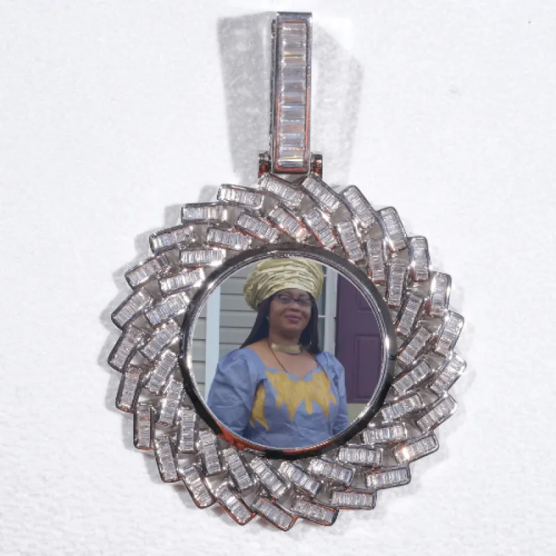 Large 3D Baguette Custom Picture Pendant sold by The GUU Shop