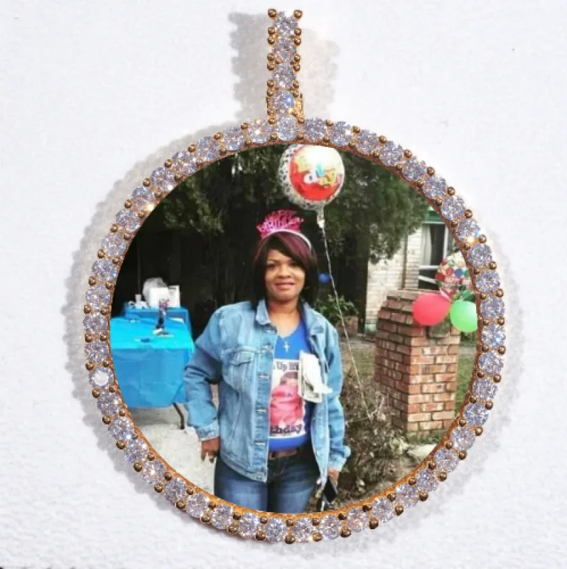 LARGE 3D CIRCLE CUSTOM PICTURE PENDANT sold by The GUU Shop
