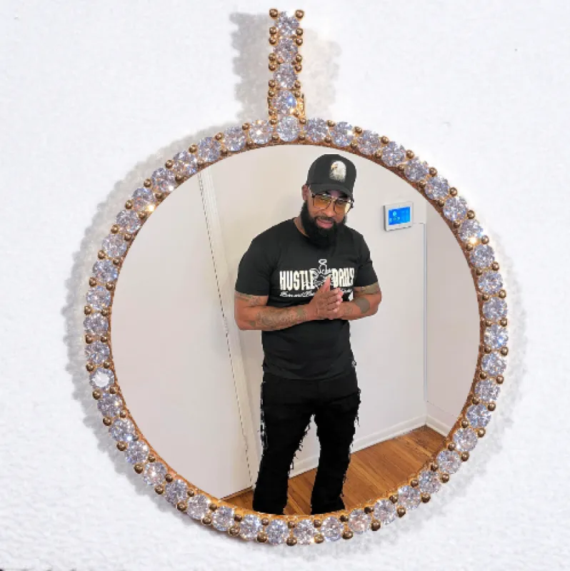 LARGE 3D CIRCLE CUSTOM PICTURE PENDANT sold by The GUU Shop