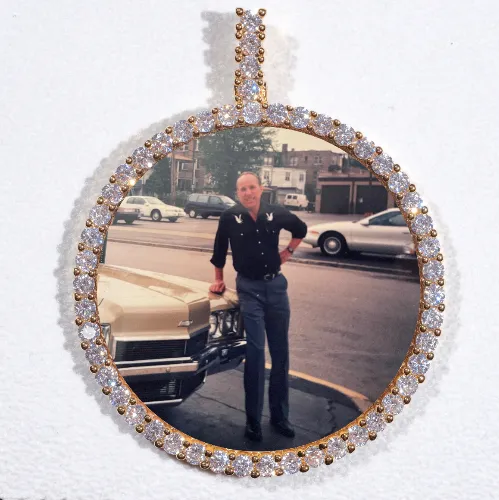 LARGE 3D CIRCLE CUSTOM PICTURE PENDANT sold by The GUU Shop