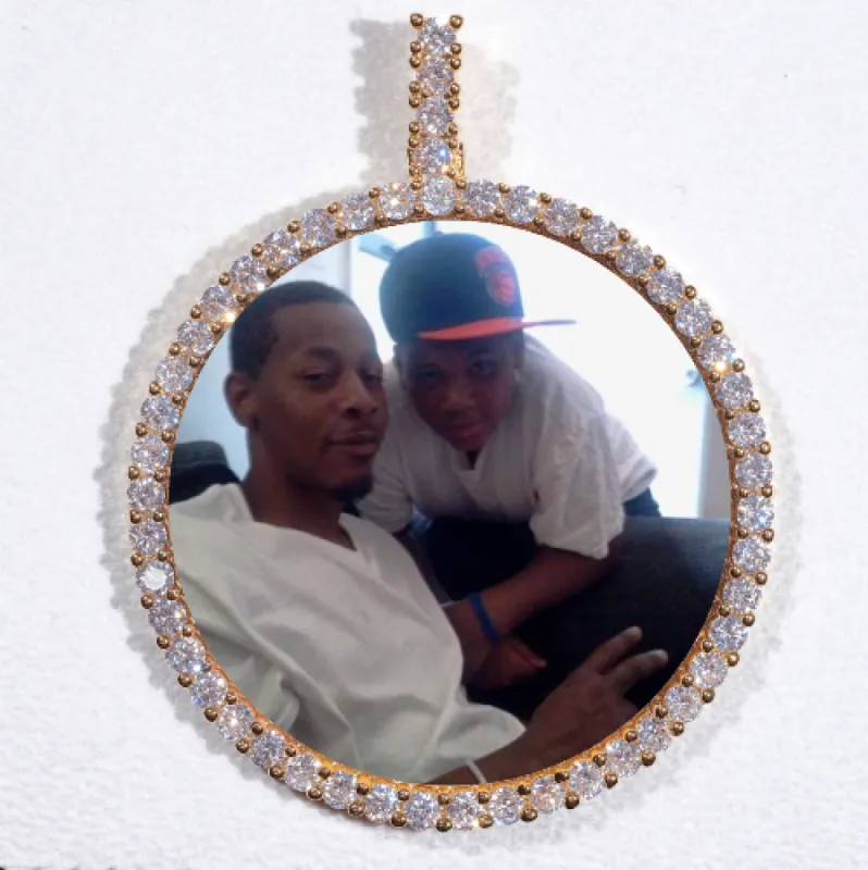 LARGE 3D CIRCLE CUSTOM PICTURE PENDANT sold by The GUU Shop