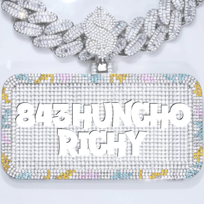 CUSTOM LETTER NECKLACE 3D COLORFUL SQUARE sold by The GUU Shop