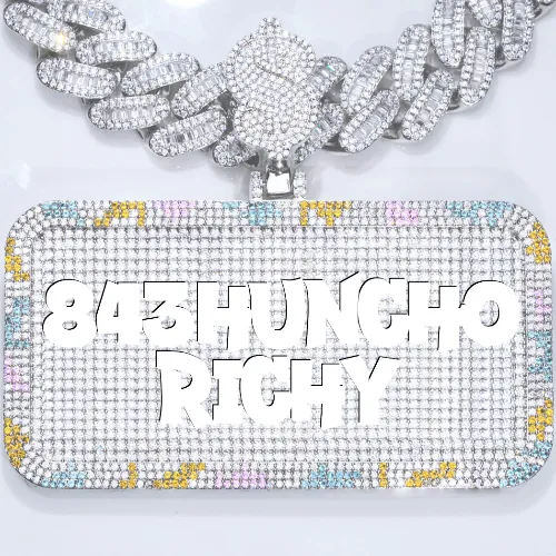 CUSTOM LETTER NECKLACE 3D COLORFUL SQUARE sold by The GUU Shop