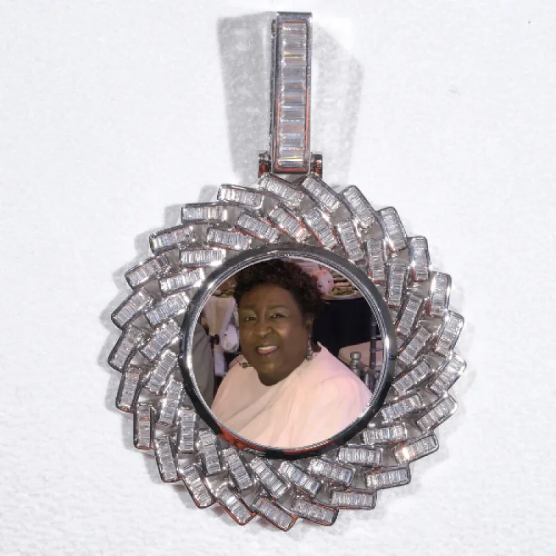 Large 3D Baguette Custom Picture Pendant sold by The GUU Shop