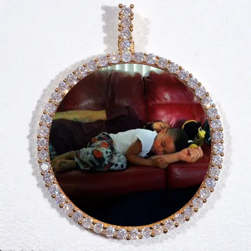 LARGE 3D CIRCLE CUSTOM PICTURE PENDANT sold by The GUU Shop