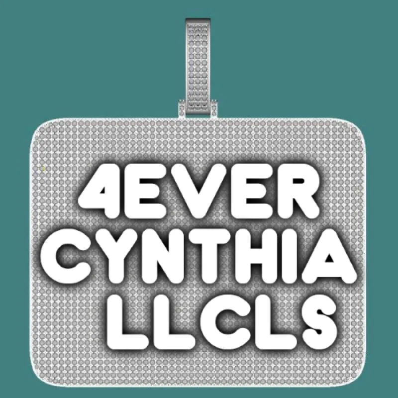 CUSTOM LETTER NECKLACE 3D BIG SQUARE sold by The GUU Shop