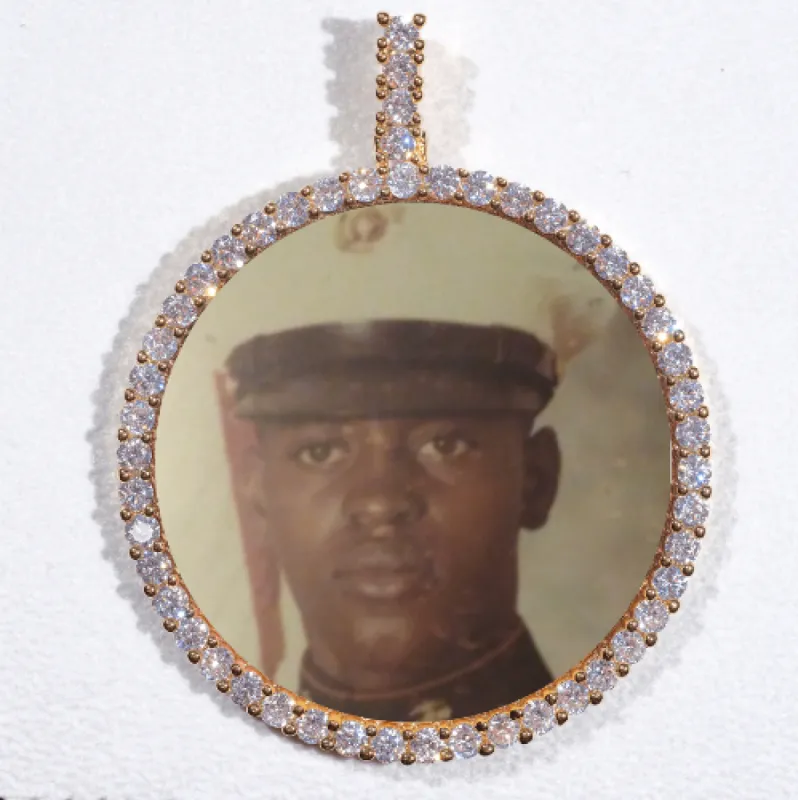 LARGE 3D CIRCLE CUSTOM PICTURE PENDANT sold by The GUU Shop