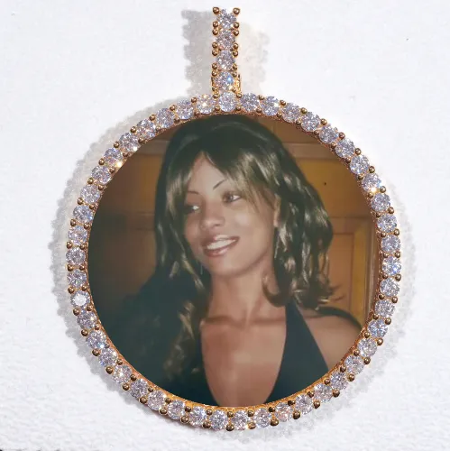 LARGE 3D CIRCLE CUSTOM PICTURE PENDANT sold by The GUU Shop