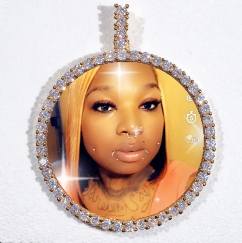 LARGE 3D CIRCLE CUSTOM PICTURE PENDANT sold by The GUU Shop