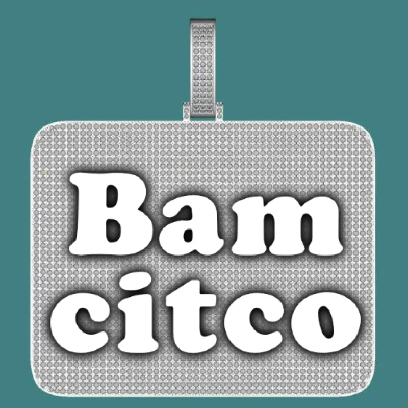 CUSTOM LETTER NECKLACE 3D BIG SQUARE sold by The GUU Shop