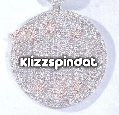 CUSTOM LETTER NECKLACE 3D BIG CROWN DISC sold by The GUU Shop