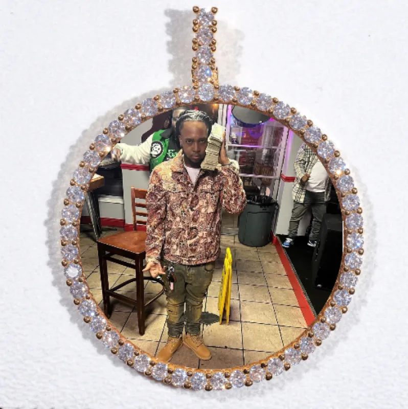 LARGE 3D CIRCLE CUSTOM PICTURE PENDANT sold by The GUU Shop